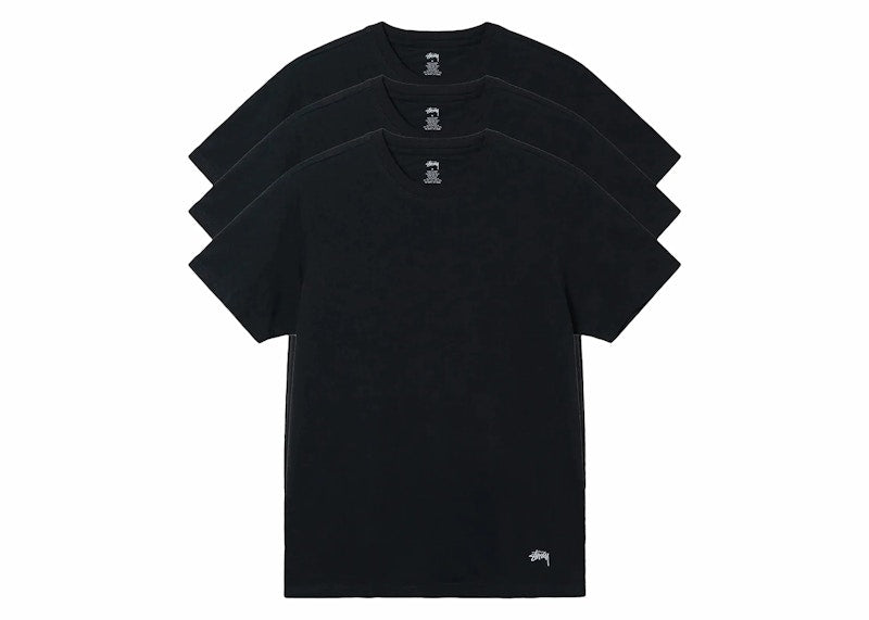 Stussy Undershirt Set (3 Pack) Black