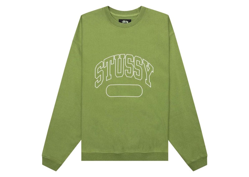 Stussy Varsity Oversized Crew Green