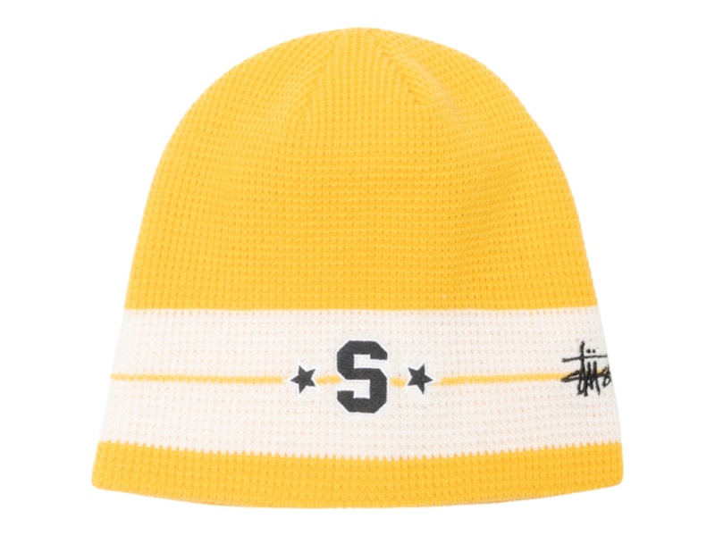 Stussy Varsity Star Stripe Skullcap Gold