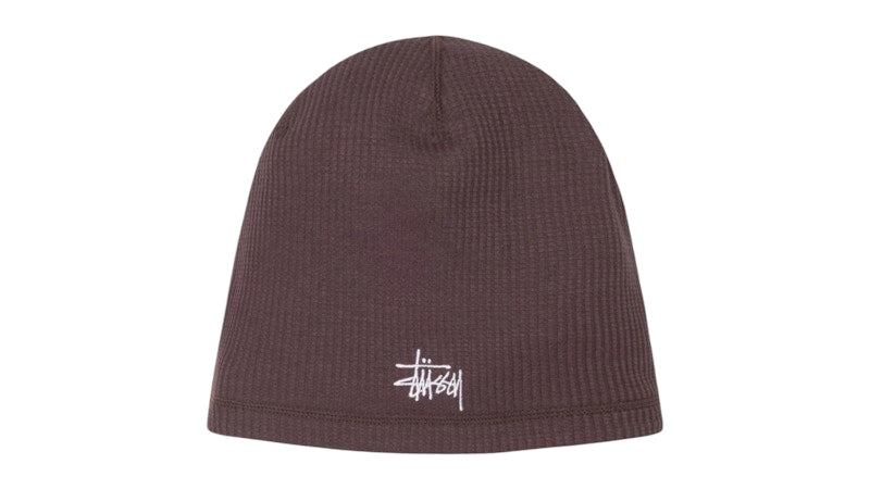 Stussy Waffle Skullcap Beanie Brown