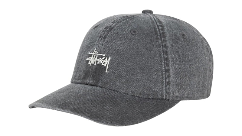 Stussy Washed Basic Cap Cap Washed Charcoal