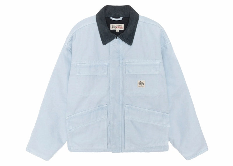 Stussy Washed Canvas Shop Jacket Light Blue