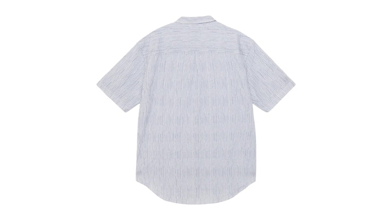 Stussy Wavy Striped Short Sleeve Shirt Blue