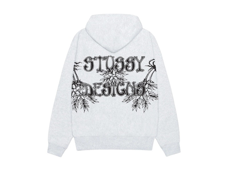 Stussy Wes Palms Hoodie Ash Heather