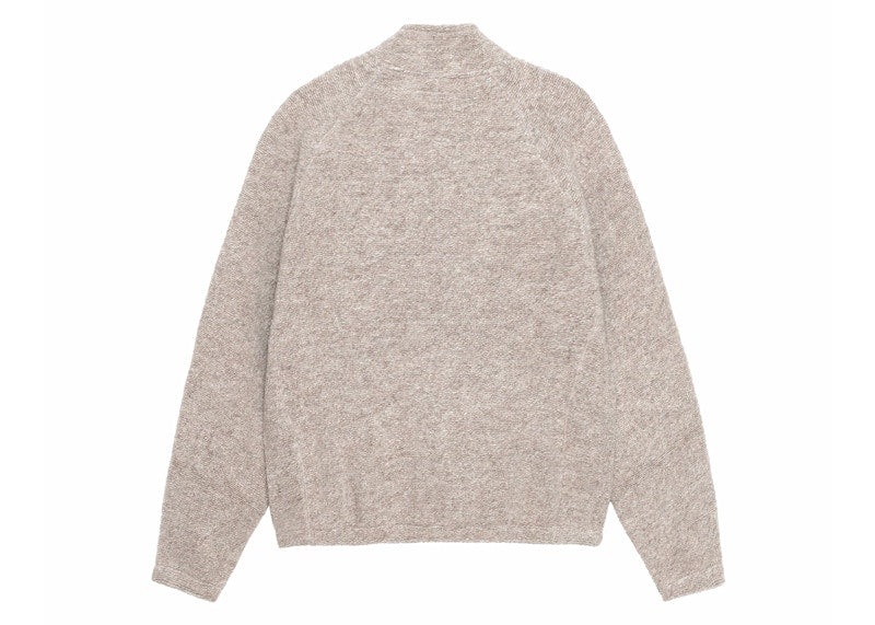 Stussy Wool Blend Sherpa Mock Neck Tan