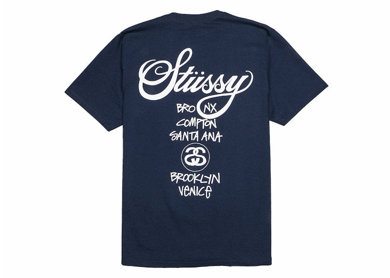 Stussy World Tour T-shirt Navy