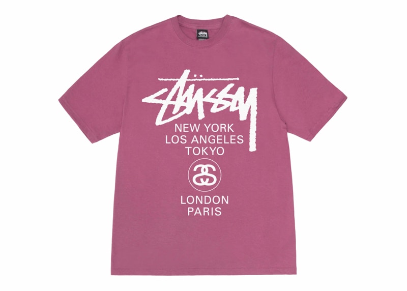 Stussy World Tour T-shirt Berry