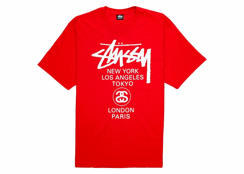 Stussy World Tour Tee Dark Red (FW22)