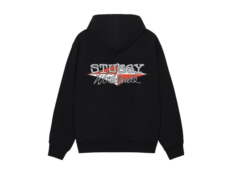 Stussy Worldwide Diamond Hoodie Black