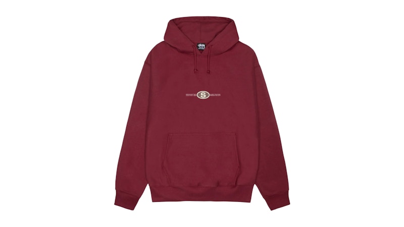 Stussy Worldwide Dot Hoodie Wine