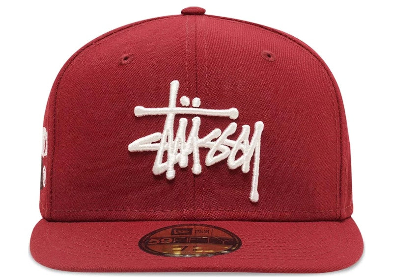 Stussy x New Era Authentic 59Fifty Fitted Cap Cardinal