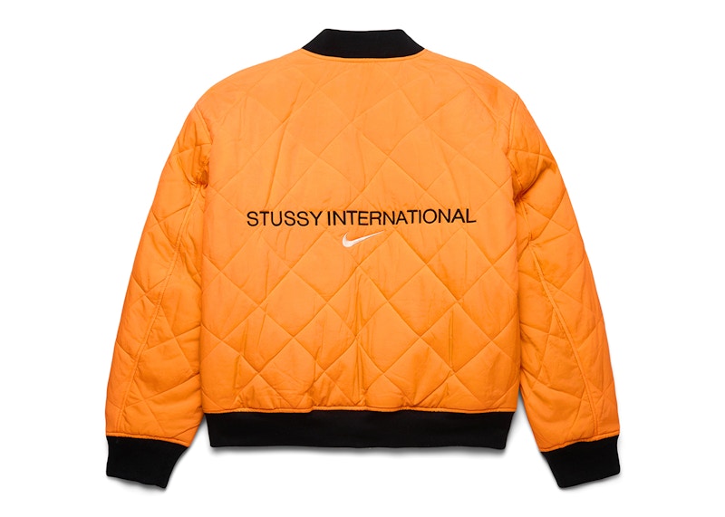 Stussy x Nike Reversible Varsity Jacket Medium Olive/Bright Mandarin