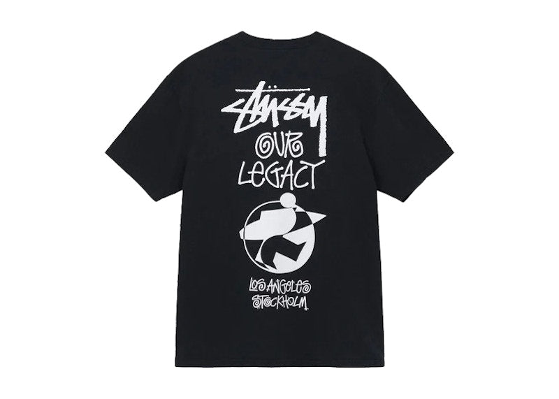Stussy x Our Legacy Surfman 2 Pigment Dyed Tee Black