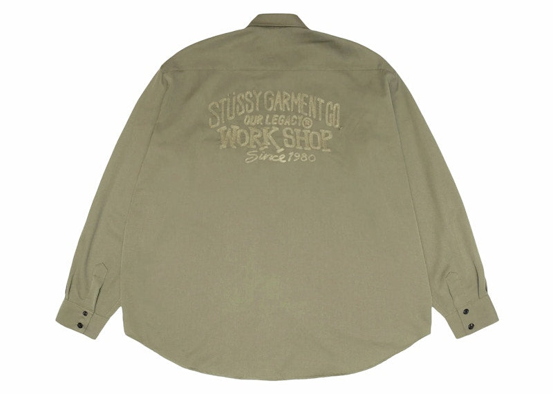 Stussy x Our Legacy Wool Rocco Shirt Olivedrab