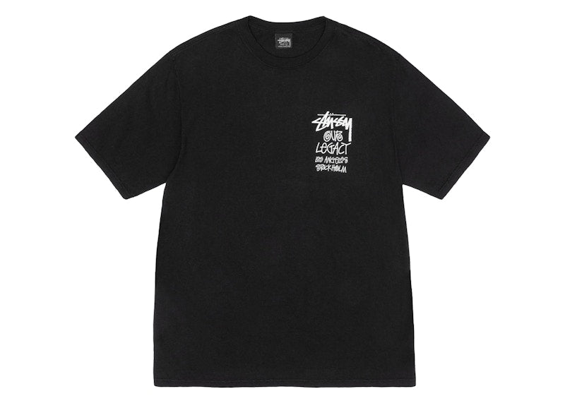 Stussy x Our Legacy Work Shop 8 Ball Yin Yang Pigment Dyed Tee Black