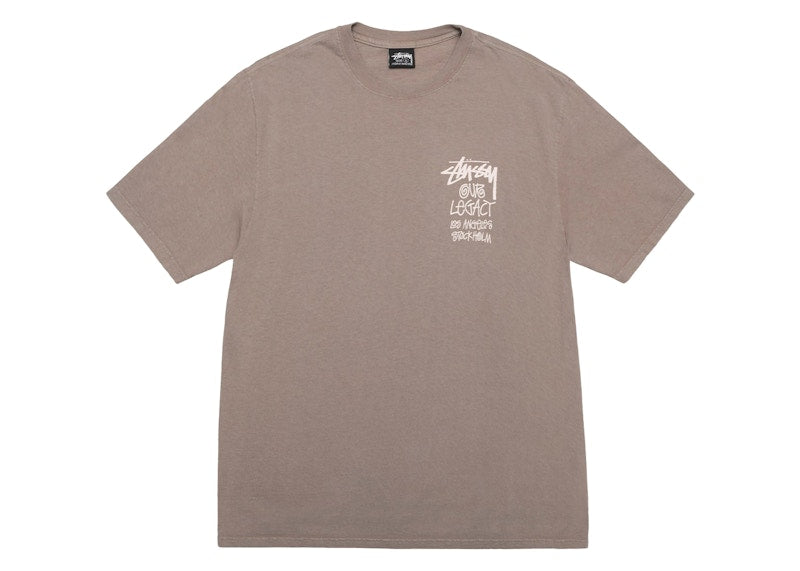 Stussy x Our Legacy Work Shop 8 Ball Yin Yang Pigment Dyed Tee Taupe