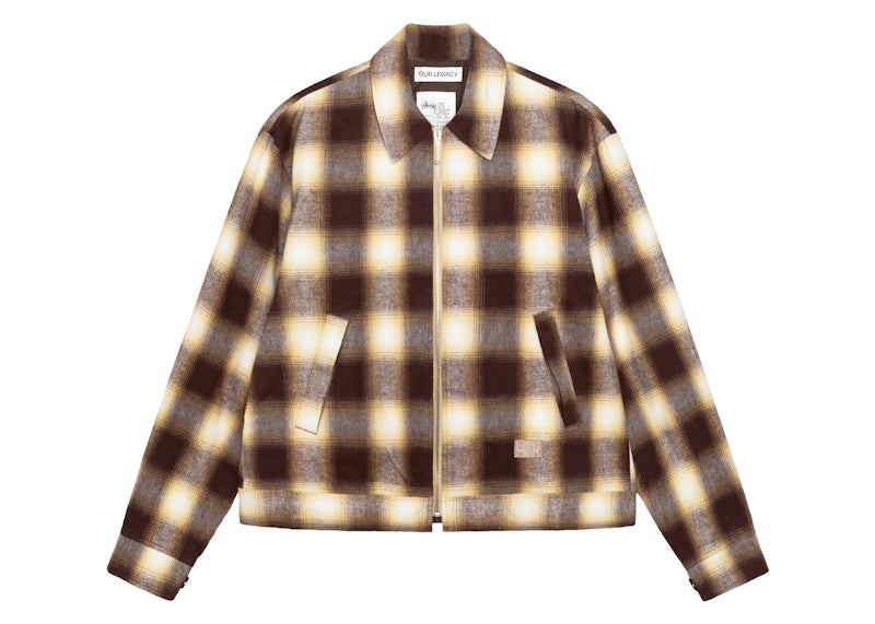 Stussy x Our Legacy Work Shop Blouson Flannel Jacket Nebraska Flannel Plaid