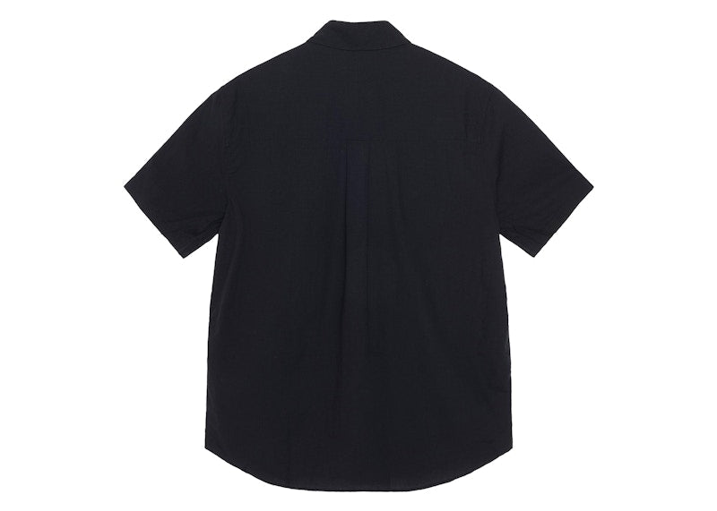Stussy x Our Legacy Work Shop Borrowed S/S Shirt Black Clean Seersucker