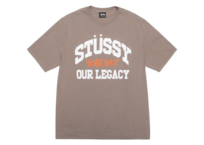 Stussy x Our Legacy Work Shop Collegiate Pigment Dyed Tee Taupe