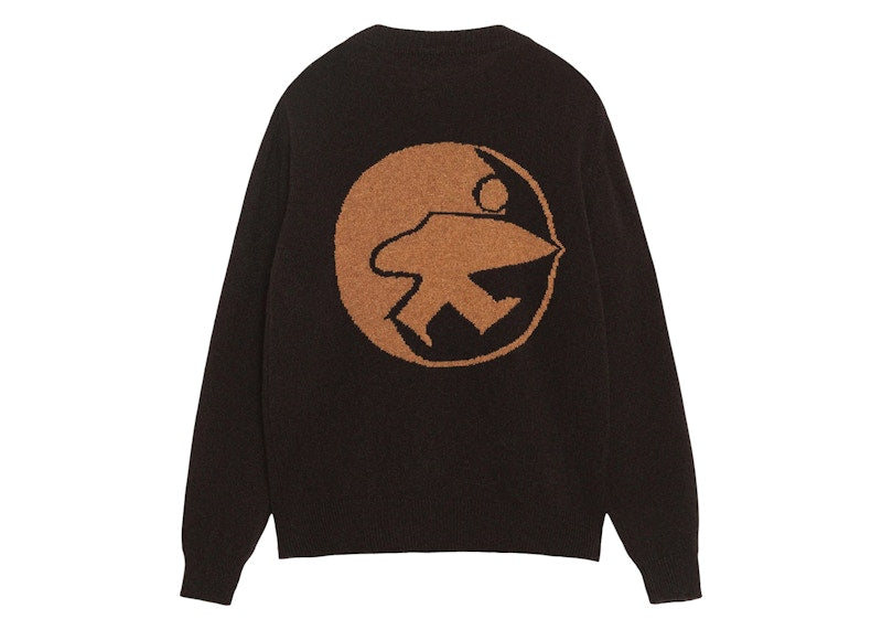 Stussy x Our Legacy Work Shop Knitted Roundneck Sweater Dark Brown Surfman