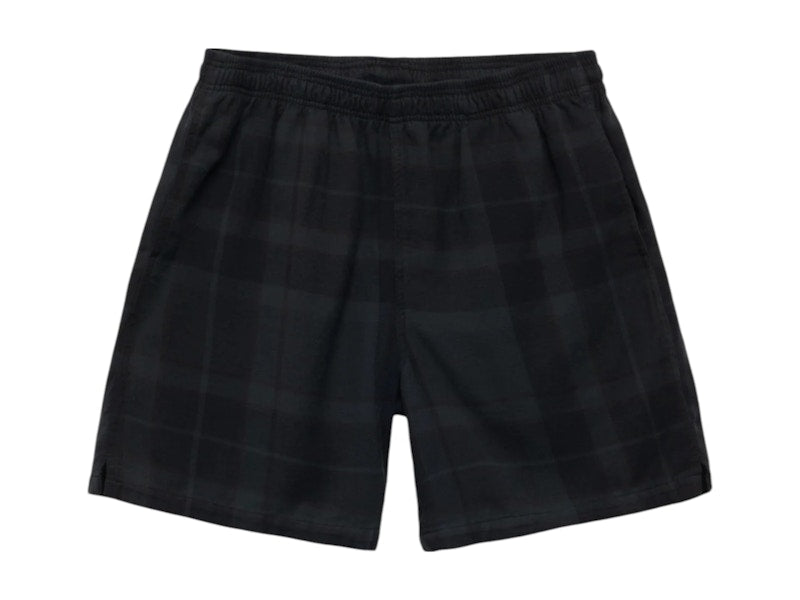 Stussy x Our Legacy Work Shop Laguna Short Overdye Black Flannel Check