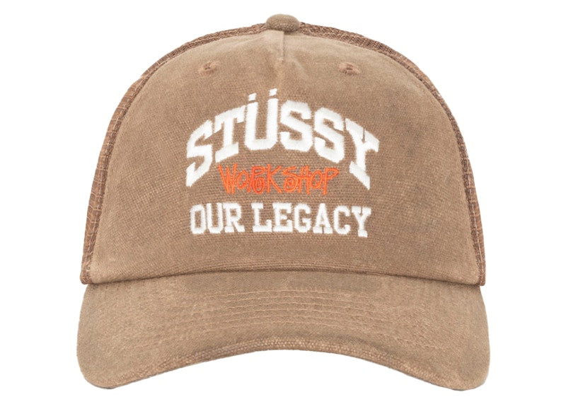 Stussy x Our Legacy Work Shop Low Profile Trucker Cap Brown