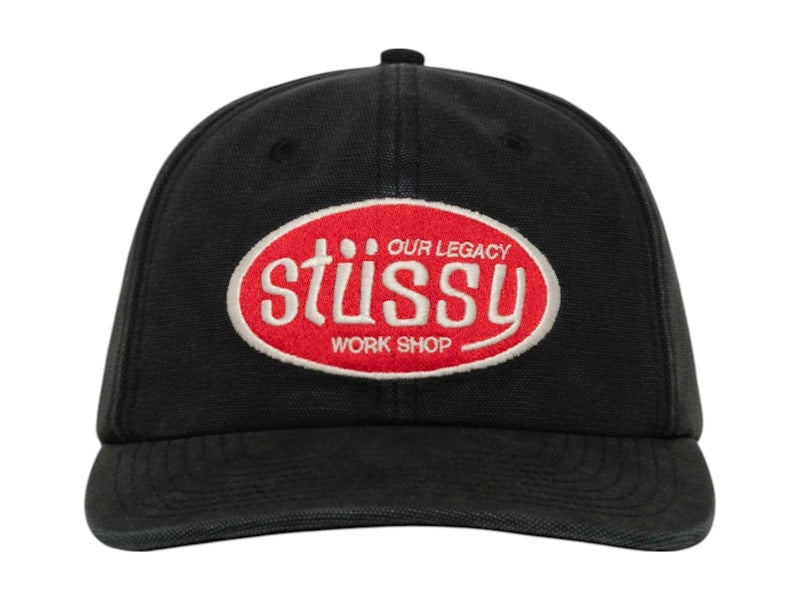 Stussy x Our Legacy Work Shop Mid-Depth Cap Black
