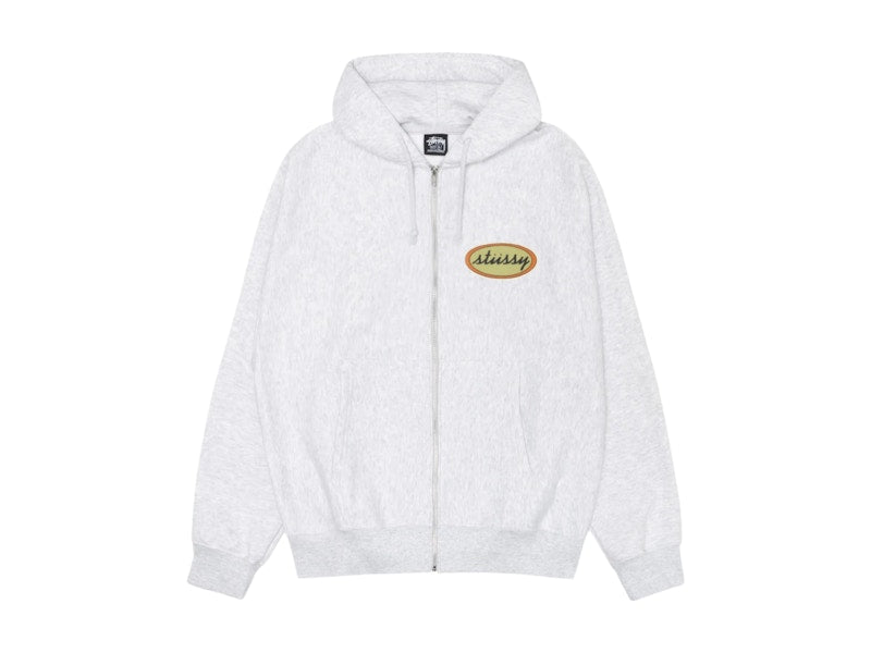 Stussy x Our Legacy Work Shop Oval Zip Hoodie Ash Heather