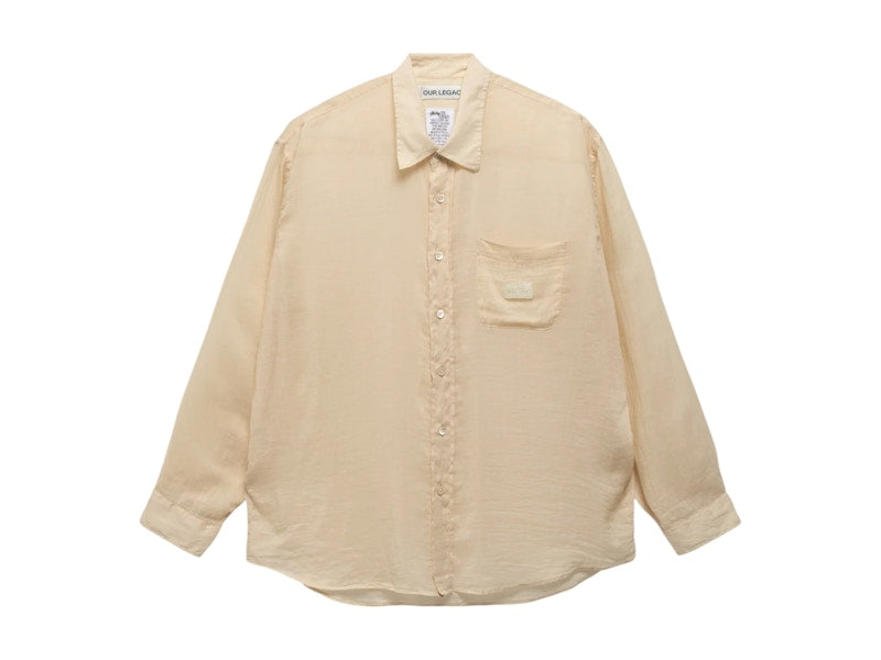 Stussy x Our Legacy Work Shop Shirt Sand Cotton Silk