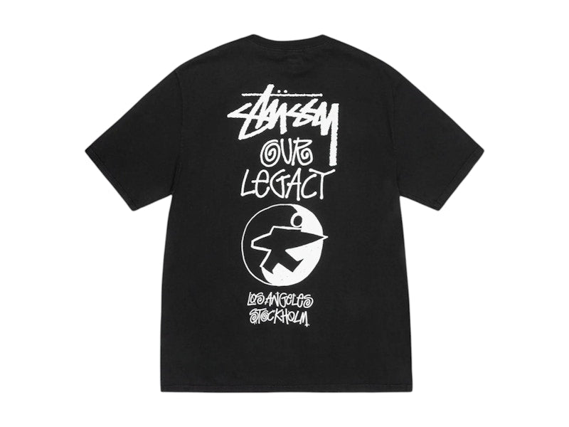 Stussy x Our Legacy Work Shop Surfman Pigment Dyed Tee Black