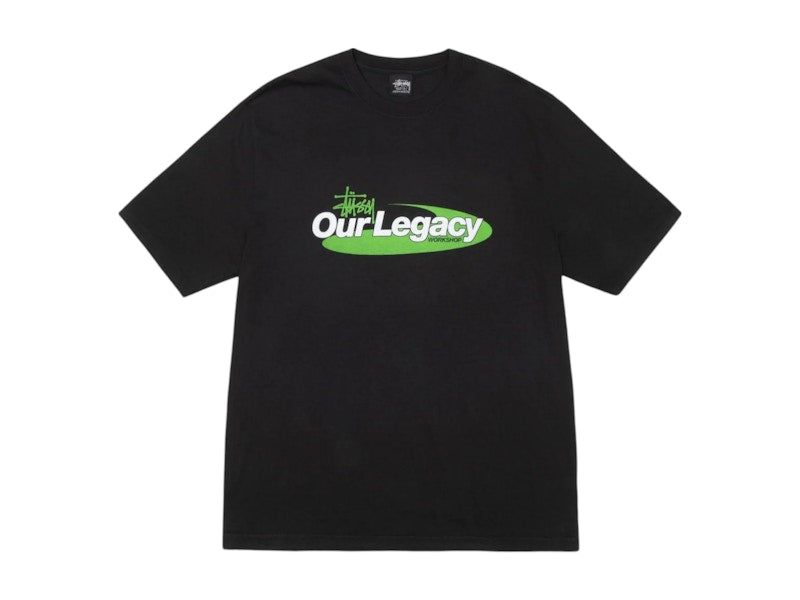 Stussy x Our Legacy Work Shop Swirl Pigment Dyed Tee Black