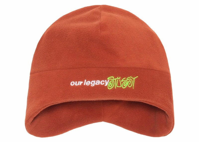 Stussy x Our Legacy Workshop Polar Fleece Beanie Rust