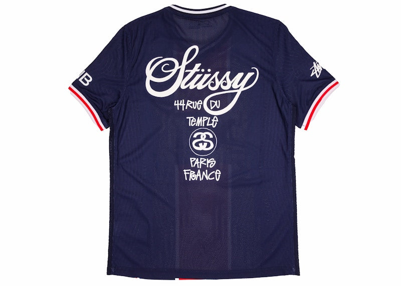 Stussy x PSG Football Jersey Navy Blue