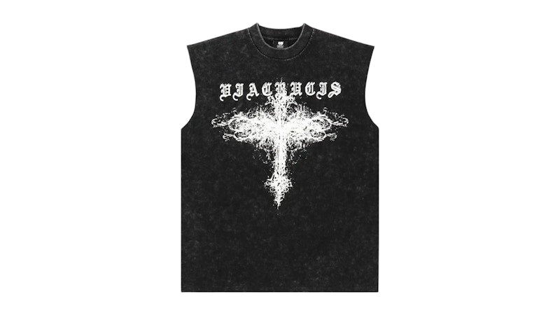 $uicideboy$ LB Glitch Cross Sleeveless Tee Vintage Black