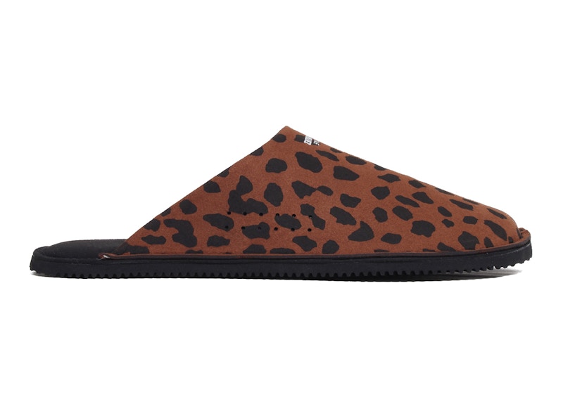 Suicoke Wacko Maria Room Shoes Leopard Brown