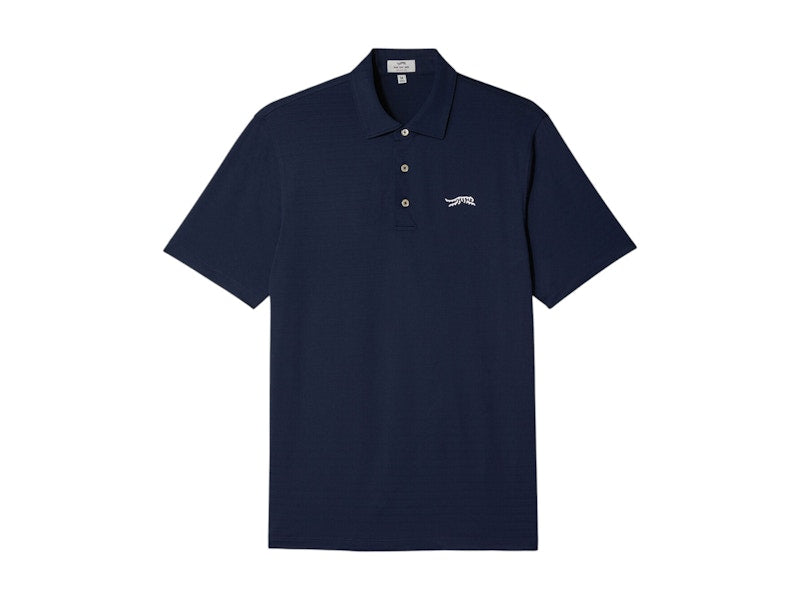 Sun Day Red x Tiger Woods Mesh Stripe Polo Navy Stripe