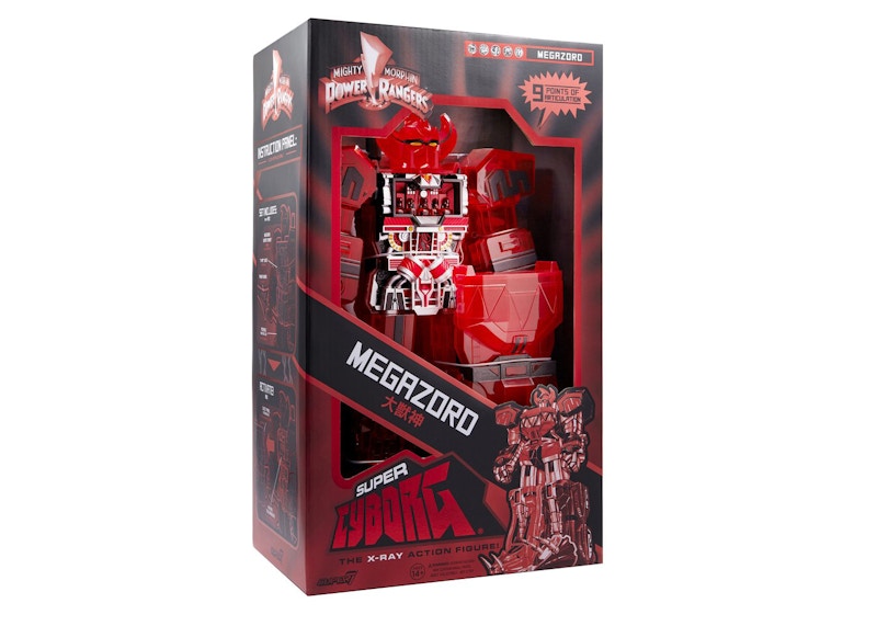 Super7 Mighty Morphin Power Rangers Super Cyborg- Megazord Red Clear Figure