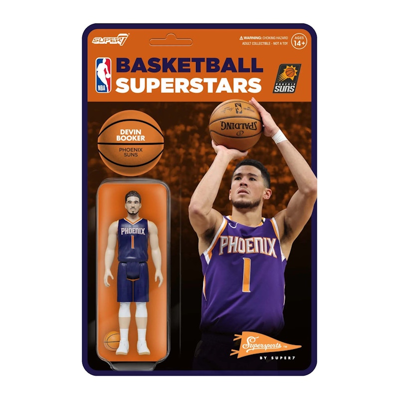 Super7 Supersports NBA Phoenix Suns Devin Booker Action Figure Purple