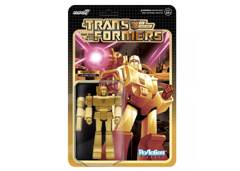 Super7 Transformers Super7 Megatron (Exclusive Golden Lagoon) Reaction Figure W1 Action Figure