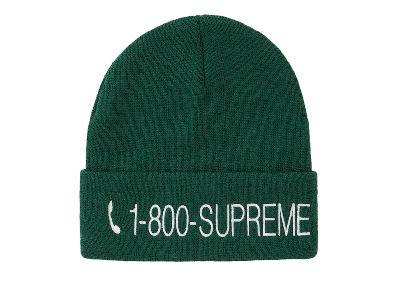 Supreme 1-800 Beanie Green