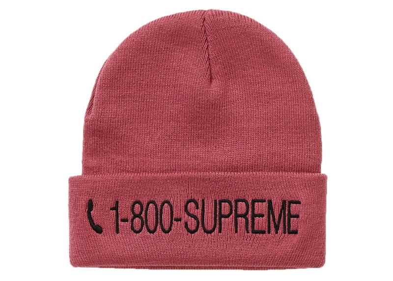 Supreme 1-800 Beanie Dusty Magenta