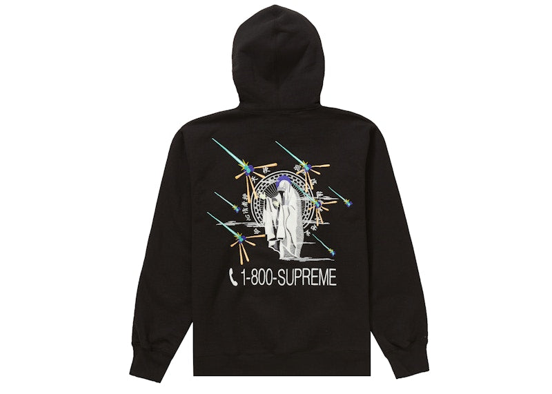 Supreme 1-800 Hooded Sweatshirt Black