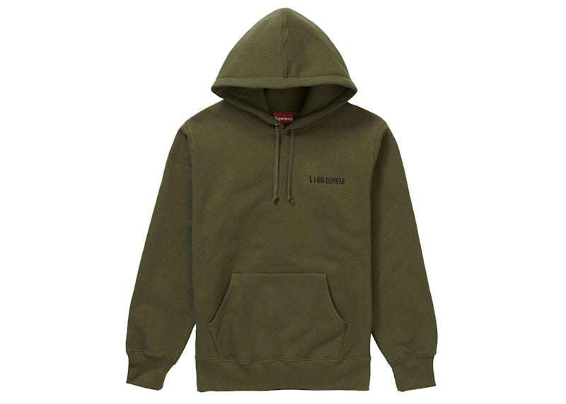 Supreme 1-800 Hooded Sweatshirt Dark Olive
