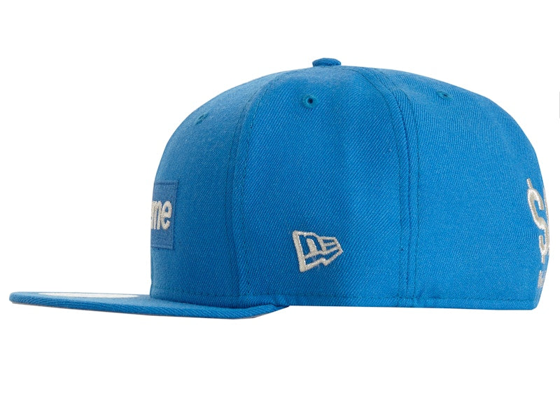 Supreme $1M Metallic Box Logo New Era Light Blue