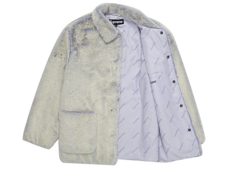Supreme 2-Tone Faux Fur Shop Coat Lilac