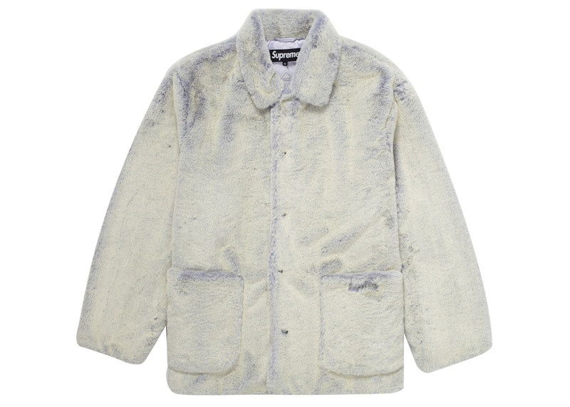 Supreme 2-Tone Faux Fur Shop Coat Lilac