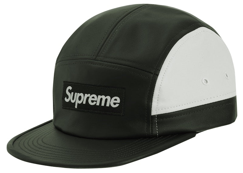 Supreme 2-Tone Leather Camp Cap Dark Green