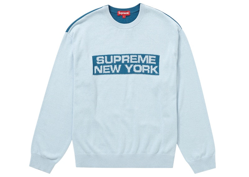 Supreme 2-Tone Sweater Light Blue