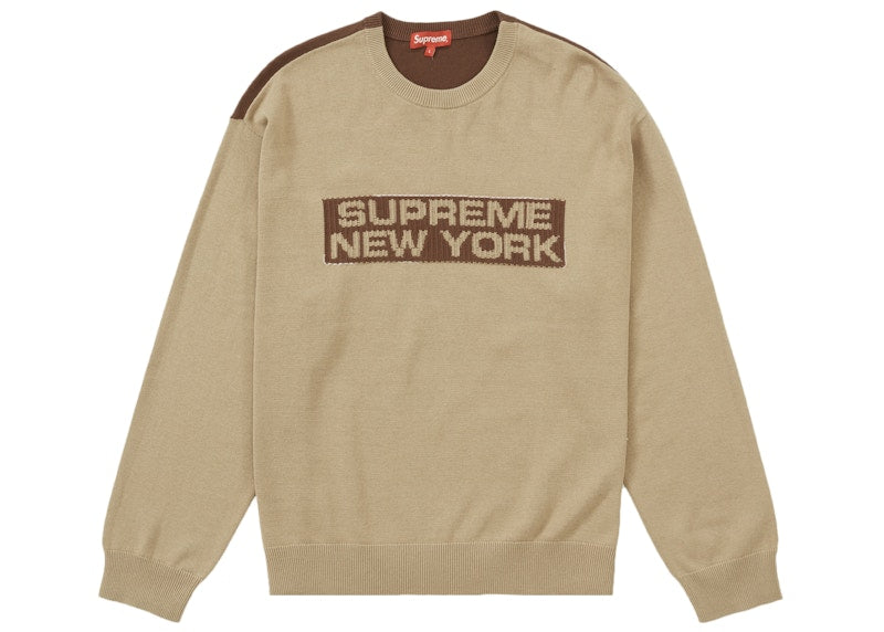 Supreme 2-Tone Sweater Light Brown
