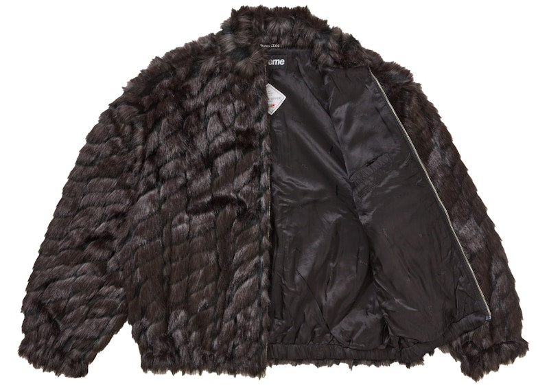 Supreme 2-Tone WINDSTOPPER Faux Fur Jacket Black